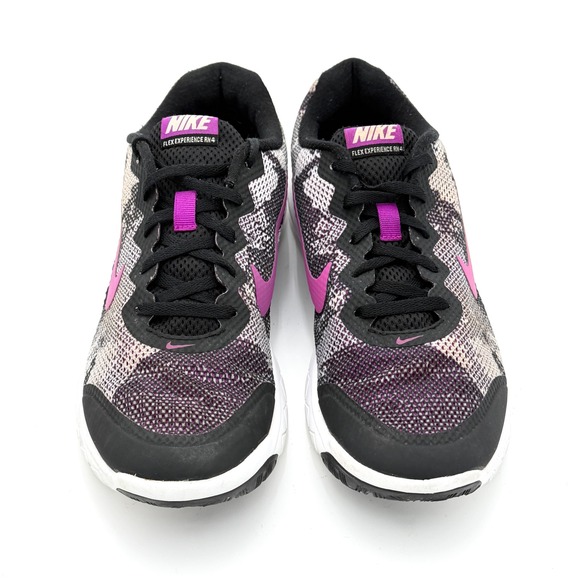 Nike Flex Experience RN 4 Womens Running Shoes Black Purple Pink 749177-005 - Picture 3 of 9